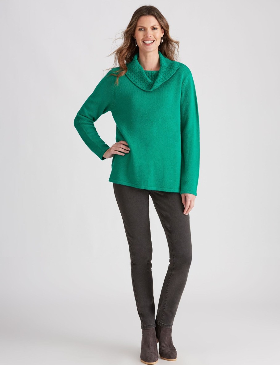 Knitwear WLane | W.Lane Textured Cowl Pullover Top