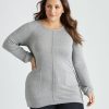 Knitwear Beme | Beme Long Sleeve V Pocket Jumper