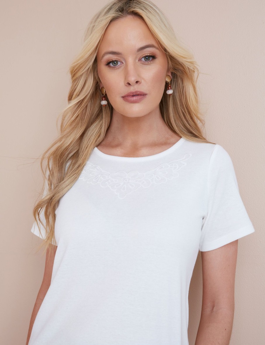 Tops NoniB | Noni B Short Sleeve Rib T-Shirt