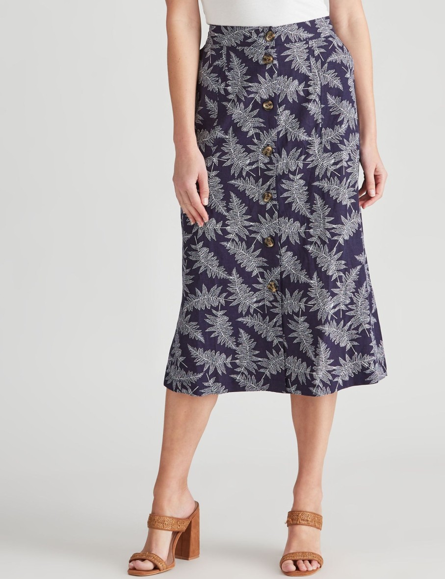 Bottoms WLane | W.Lane Linen Spot Skirt