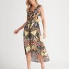 Dresses Millers | Millers Placement Printed Dipped Hem Dress With Heatseal