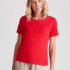 Tops NoniB | Noni B Round Neck Hot Fix Rib Top