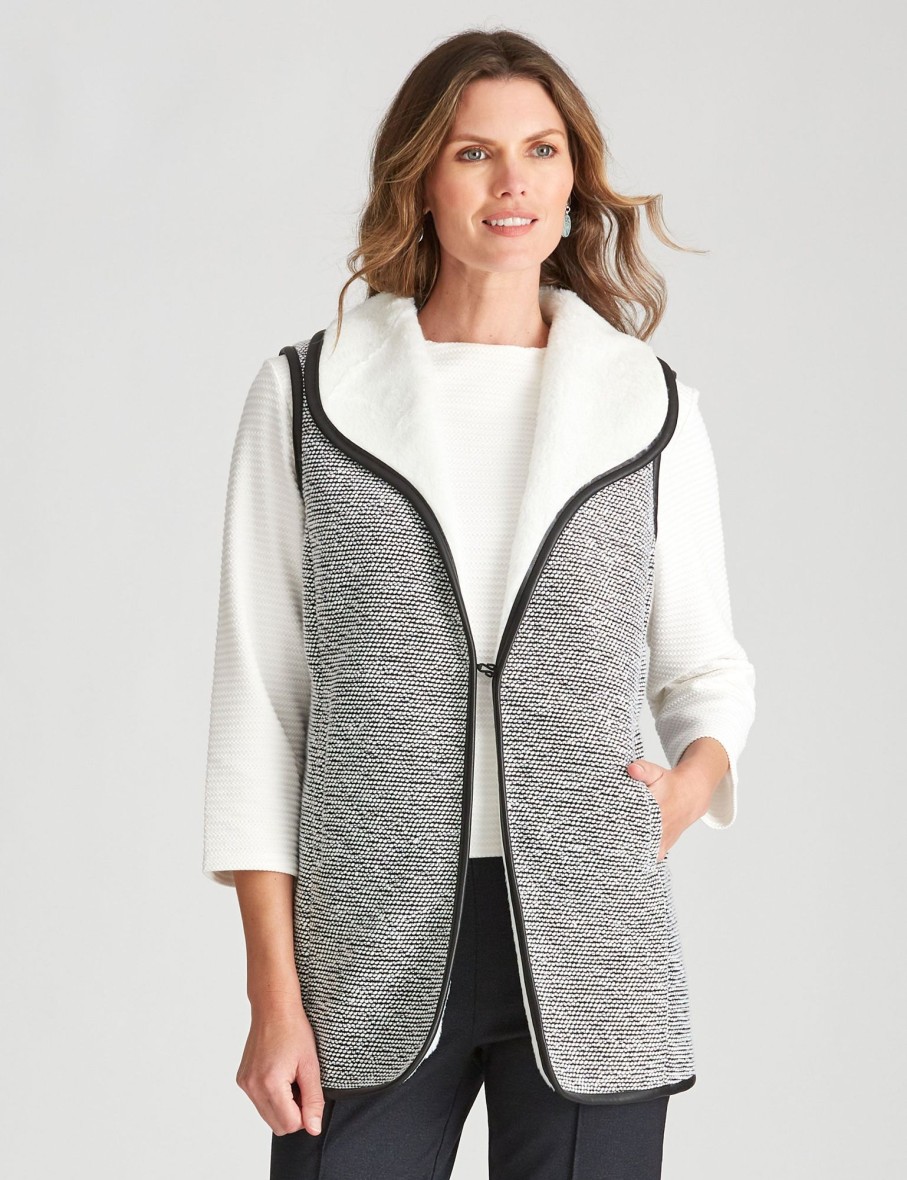 Outerwear WLane | W.Lane Textured Faux Fur Vest