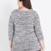 Knitwear Beme | Beme 3/4 Sleeve Multi Yarn Jumper