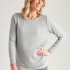 Tops NoniB | Noni B Zipped Detail Rib Knitwear Top