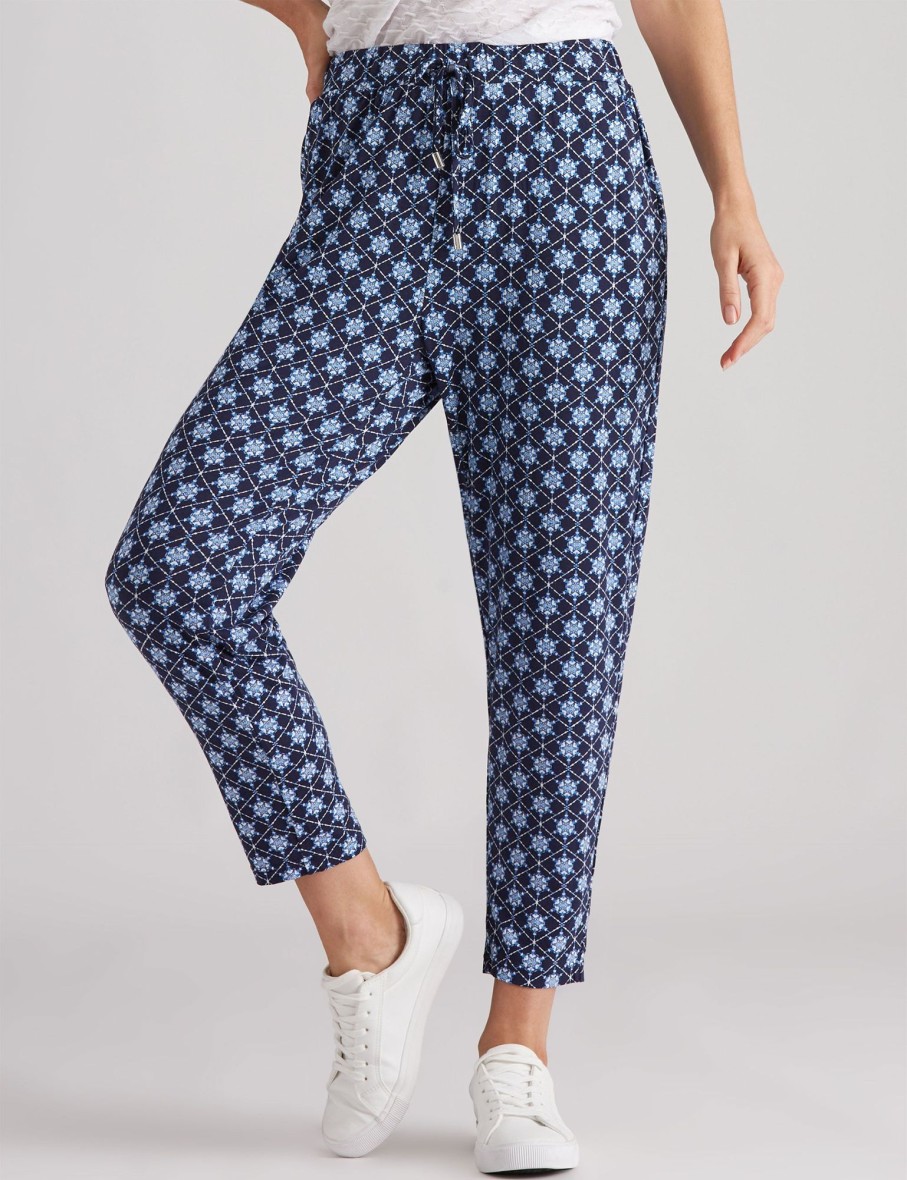 Bottoms Millers | Millers Ankle Length Printed Pull On Knitwear Pants