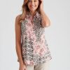 Tops Millers | Millers Printed Sleeveless Rayon Blouse