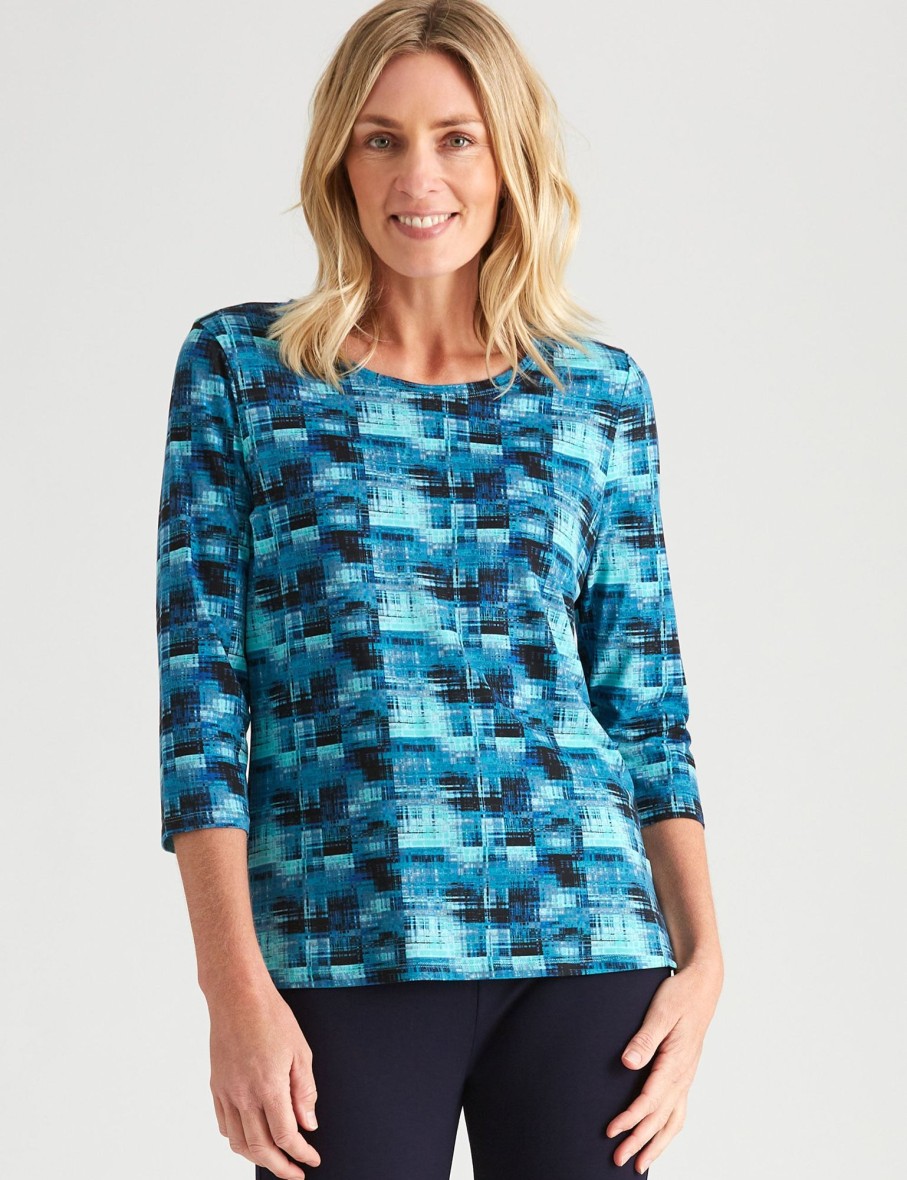 Tops NoniB | Noni B Printed Long Sleeve Knitwear Top