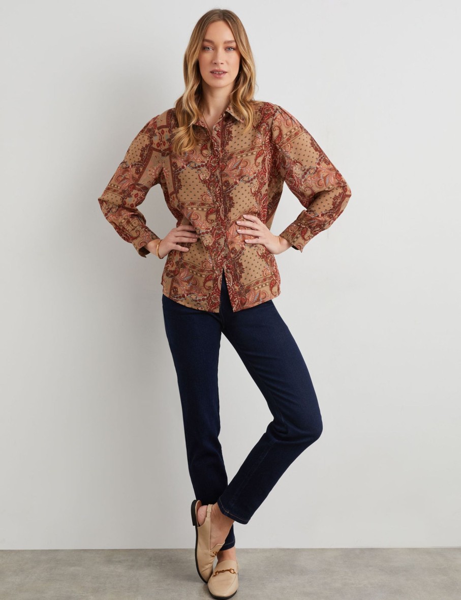 Tops NoniB | Paisley Print Collared Shirt