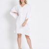 Dresses Rockmans | Rockmans Elbow Sleeve Crochet Trim Kaftan