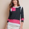 Knitwear WLane | W.Lane Color Block Side Buttons Jumper