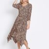 Dresses Rockmans | Table Eight 3/4 Sleeve Twist Front Dress