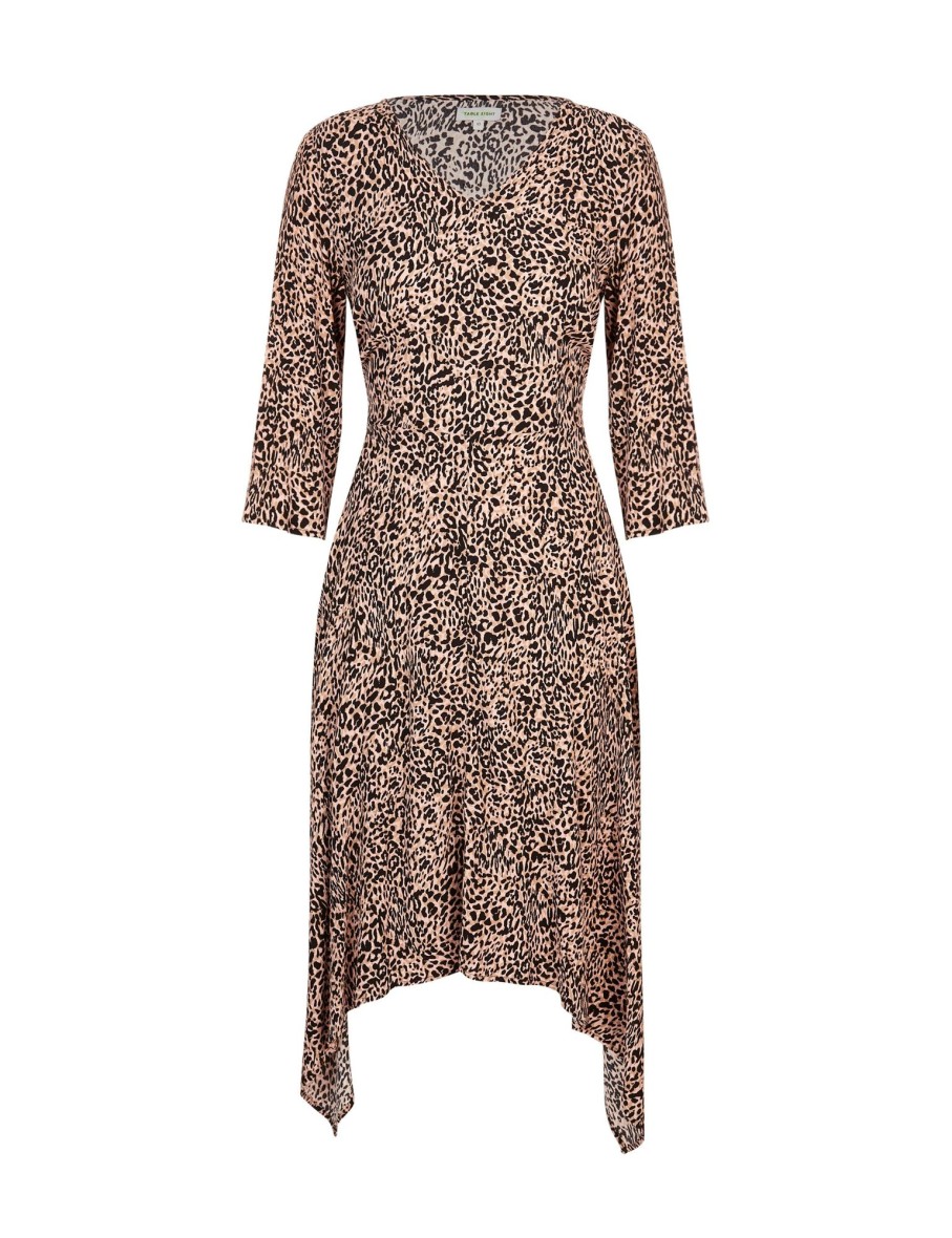 Dresses Rockmans | Table Eight 3/4 Sleeve Twist Front Dress