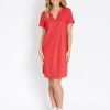 Dresses Rockmans | Rockmans Short Sleeve Linen Shirt Dress