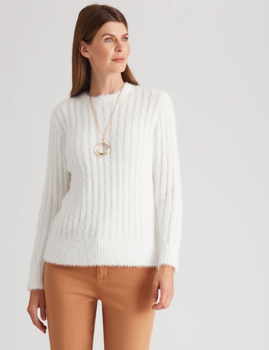 Knitwear WLane | W.Lane Fluffy Rib Pullover Jumper