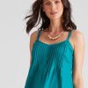 Tops Katies | Katies Linen Blend Pintuck Camisole