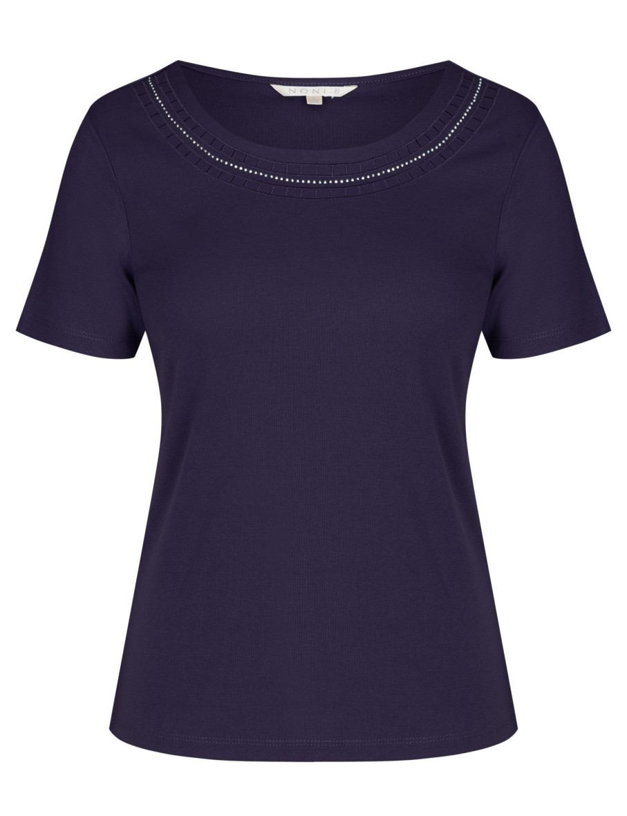 Tops NoniB | Short Sleeve Rib T-Shirt