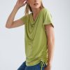 Tops Katies | Katies Extended Sleeve Side Rusched Knitwear Top