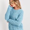 Knitwear Rockmans | Rockmans Long Sleeve High Low Chenille Jumper