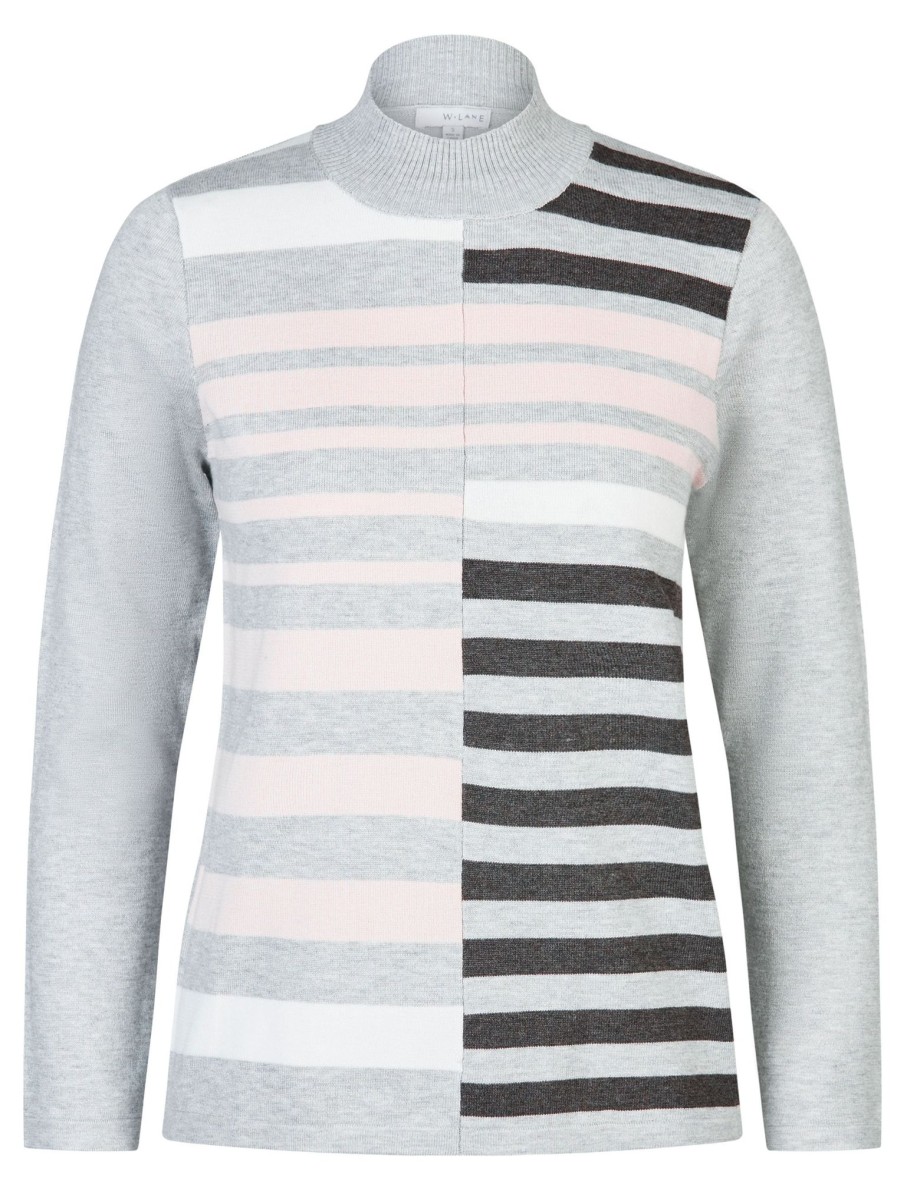 Knitwear WLane | W.Lane Colour Block Cowl Pullover Top