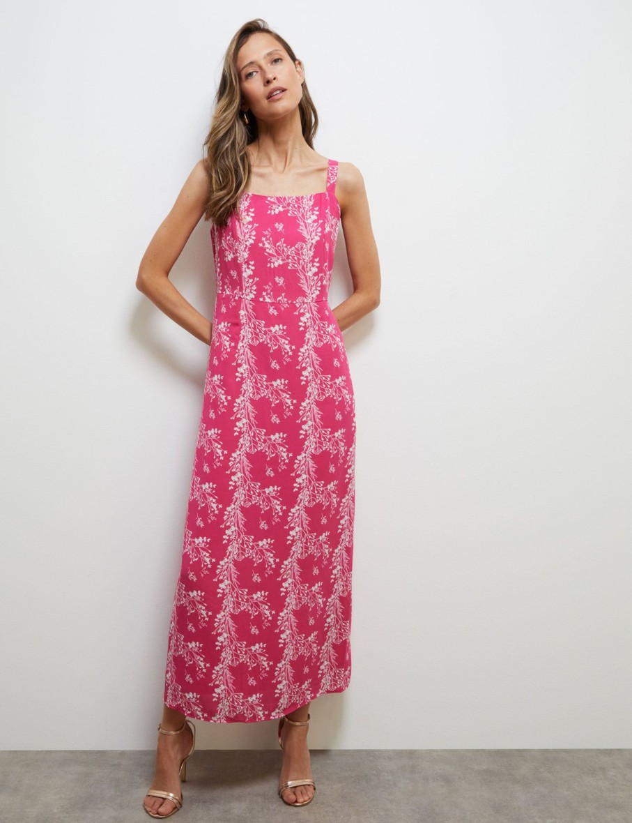 Dresses NoniB | Noni B Leaf Print Maxi Dress