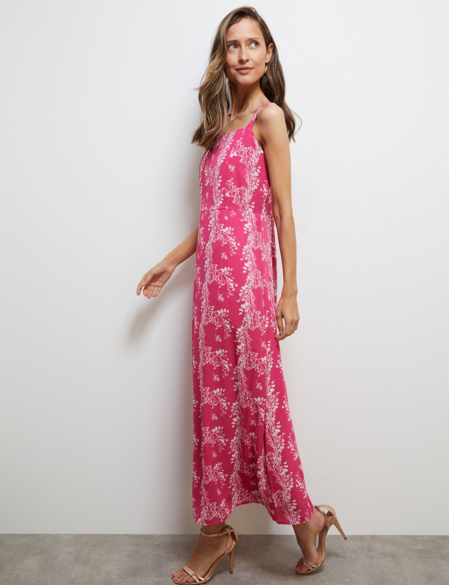 Dresses NoniB | Noni B Leaf Print Maxi Dress