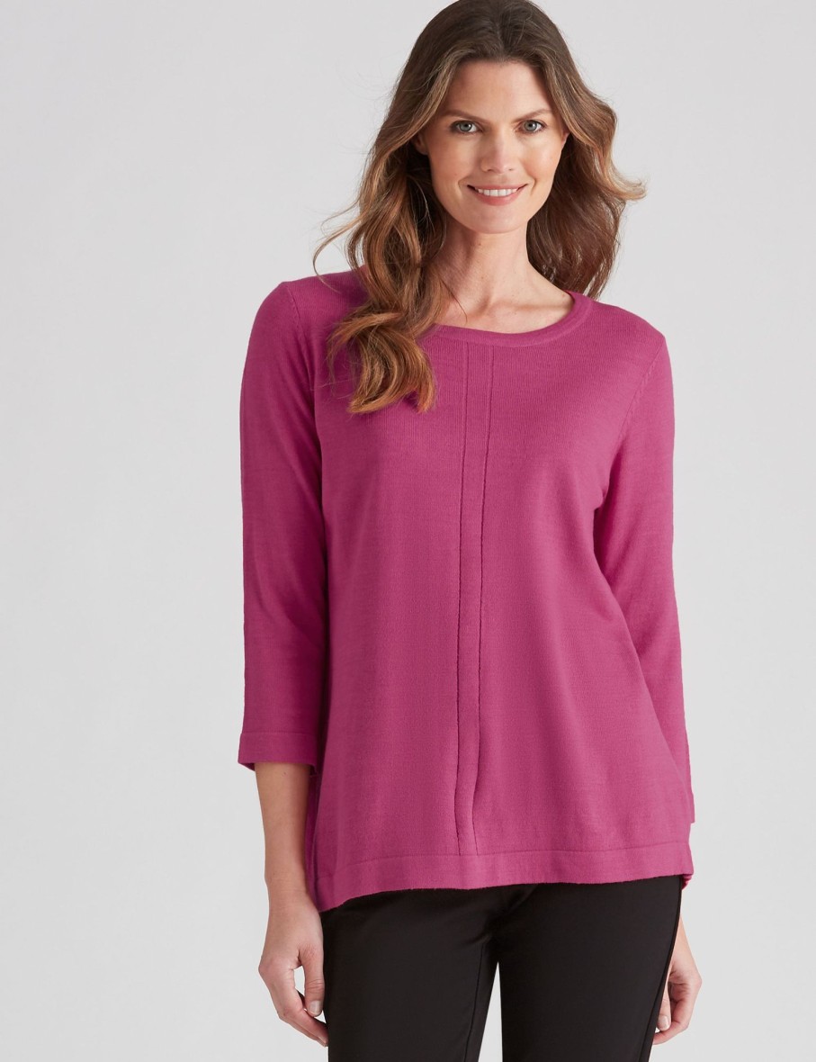 Knitwear WLane | W.Lane Split Back Panelled Knitwear Top