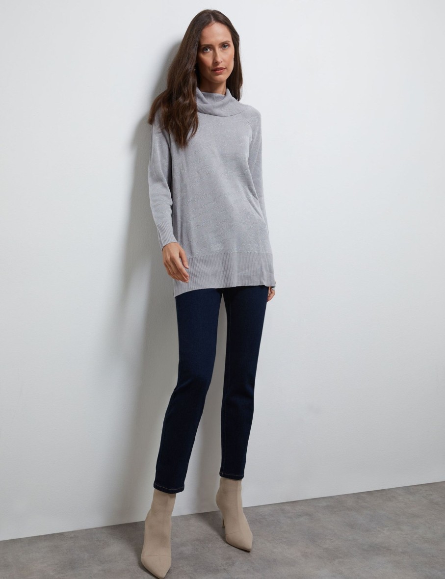 Knitwear NoniB | Roll Neck Zebra Jumper