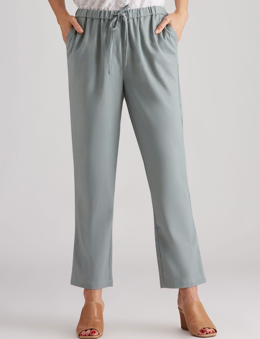 Bottoms Millers | Millers Full Length Linen Blend Drawcord Waist Pants