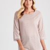 Tops NoniB | Noni B Knitwear Lace Up Detail Top