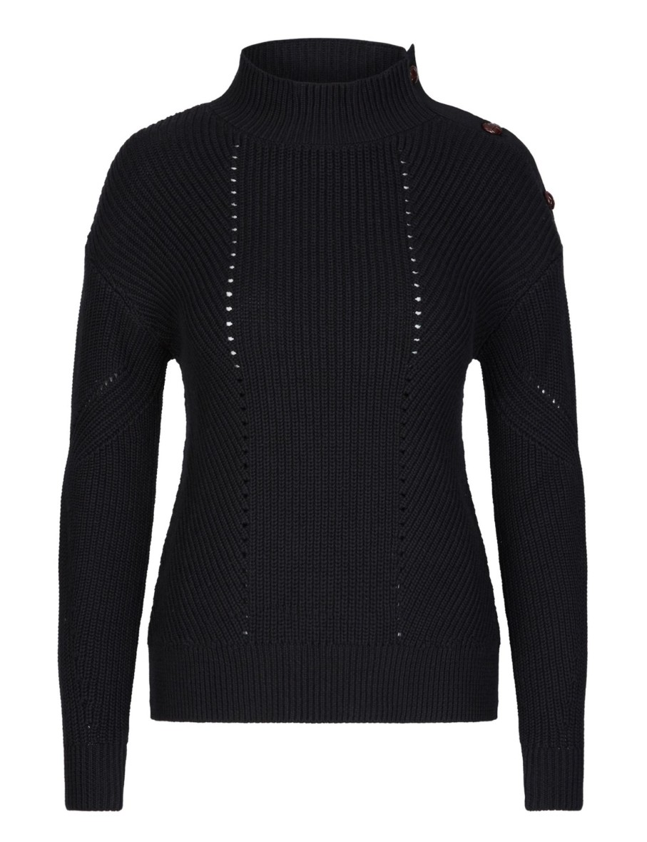 Knitwear LizJordan | Liz Jordan L/S Button Shoulder Jumper