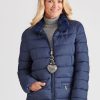 Outerwear NoniB | Nonib Faux Fur Neck Puffer