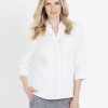 Tops NoniB | Noni B Elb Slv Coloured Linen Shirt