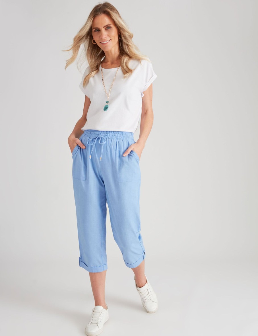 Bottoms Millers | Millers Cotton Turn Up Hem Pants