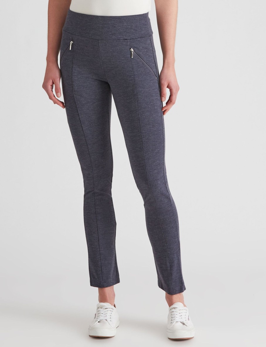 Bottoms WLane | W.Lane Zipped Ponte Pants