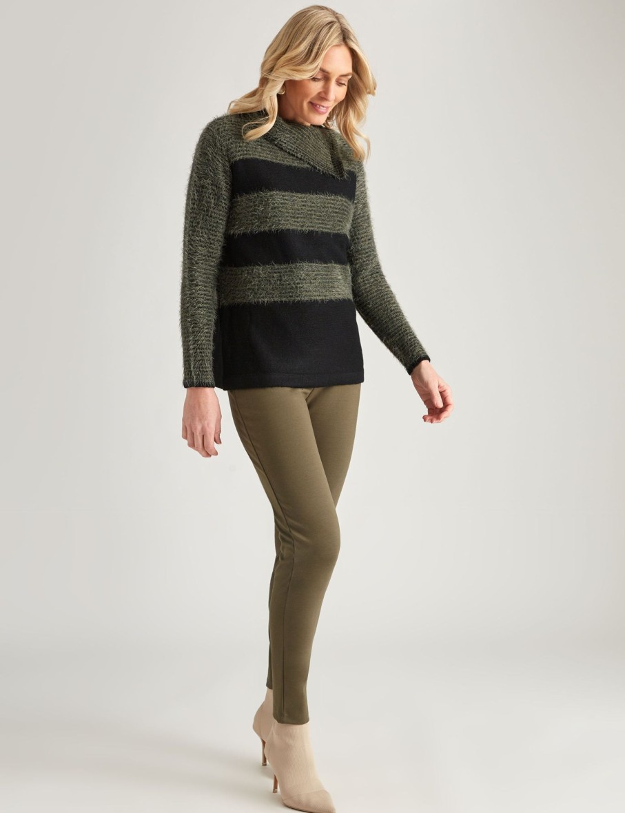 Knitwear NoniB | Noni B Fluffy Stripe Jumper