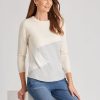 Knitwear WLane | W.Lane Stud Detail Colour Block Pullover Top