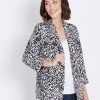 Outerwear Rockmans | Rockmans 3/4 Sleeve Linen Blazer