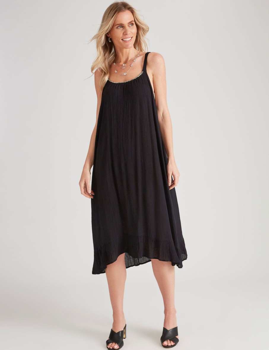 Dresses Millers | Millers Knee Length Crinkle Strappy Dress