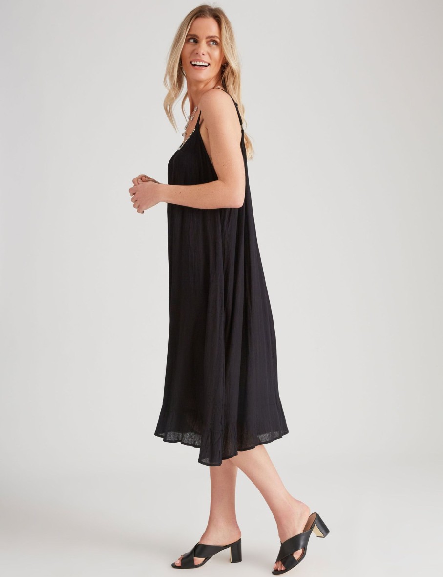 Dresses Millers | Millers Knee Length Crinkle Strappy Dress