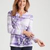 Tops Millers | Millers Long Sleeve Printed Notch Neck Top