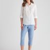 Bottoms WLane | W.Lane Straight Leg Button Crop Pants