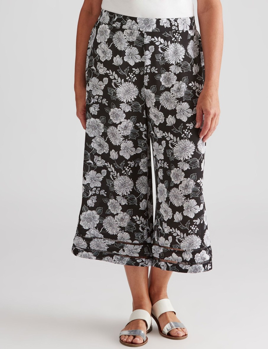 Bottoms Millers | Millers Pull On Printed Crepe Culotte Bottom