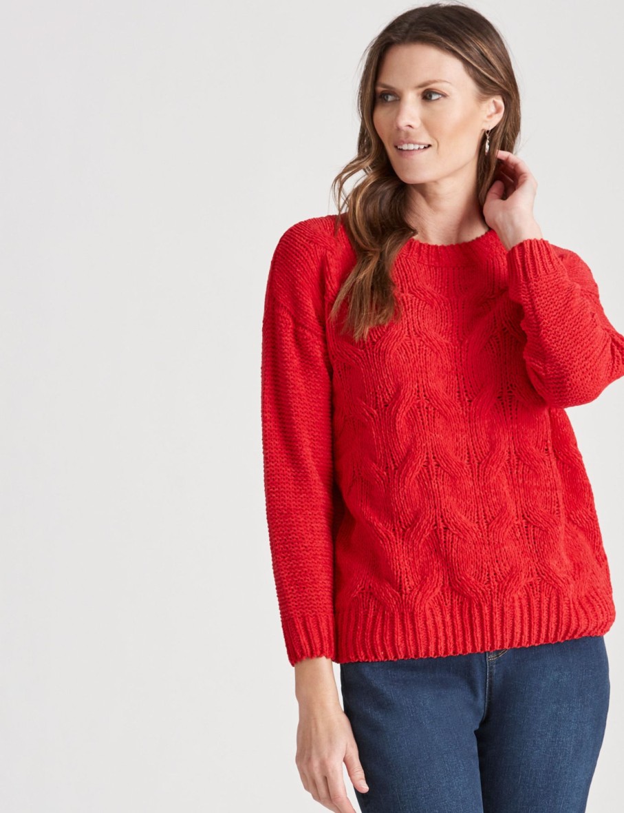 Knitwear WLane | W.Lane Chunky Cable Pullover Top