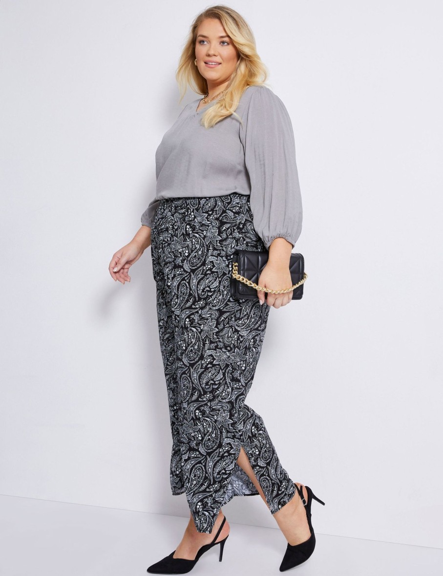 Bottoms Autograph | Autograph Woven Crinkle Wide Leg Pants