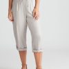 Bottoms Rockmans | Rockmans Crop Viscose Pants