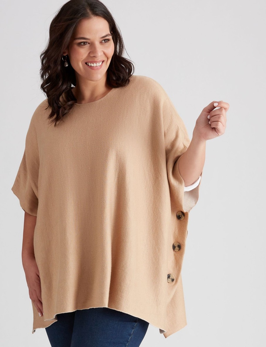 Knitwear Autograph | Autograph Knit Button Poncho