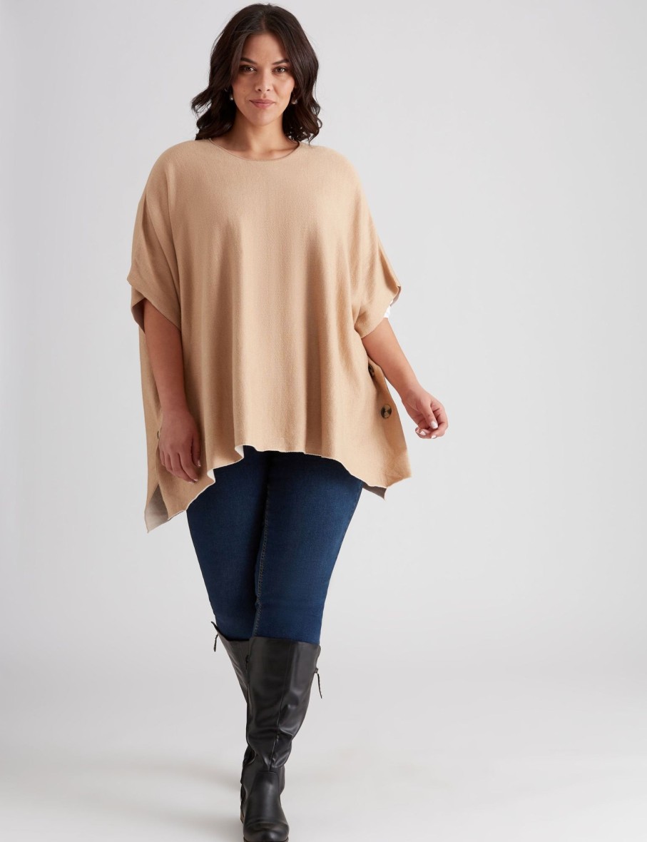 Knitwear Autograph | Autograph Knit Button Poncho