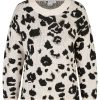 Knitwear Rockmans | Rockmans Long Sleeve Animal Lurex Knitwear Top