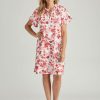 Dresses Millers | Millers Short Sleeve Knee Length Dress With Tie Neck